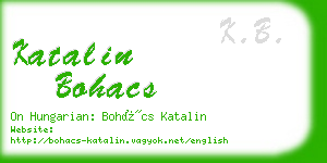 katalin bohacs business card